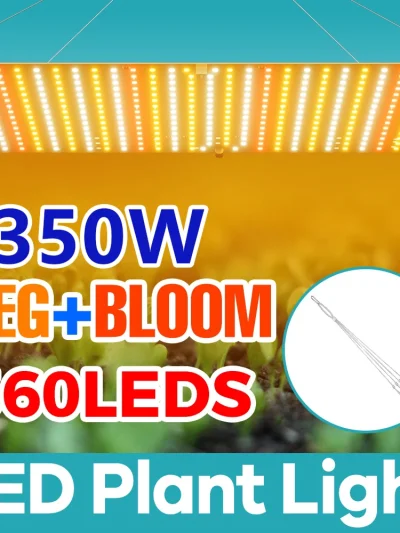 350W LED Plant Gorw Light Full Spectrum 100-240V Growth Box UV IR Quantum Board Veg/Bloom 2Modes Greenhouse Tent Seeds Fill Lamp